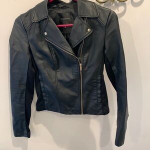 Dynamite black women’s xs vegan leather moto jacket